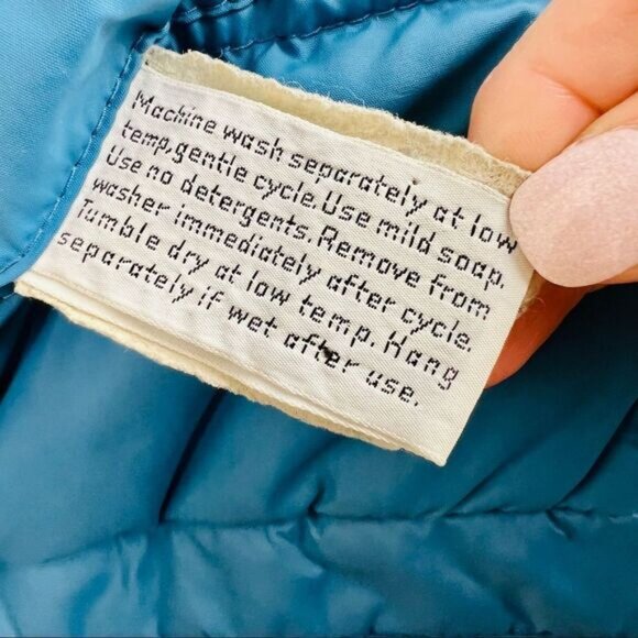 Vintage 70s Robbe Skiwear Apres Ski Outerwear Down Puffer Jacket Blue M - Picture 14 of 16